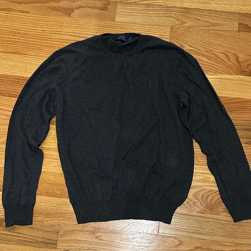 Polo Ralph Lauren Pima Cotton Crewneck Sweater Large Purple Pony